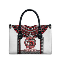 Fiji Rewa Rugby Custom Leather Bag Go Champions Fijian Tapa Pattern LT14 - Polynesian Pride