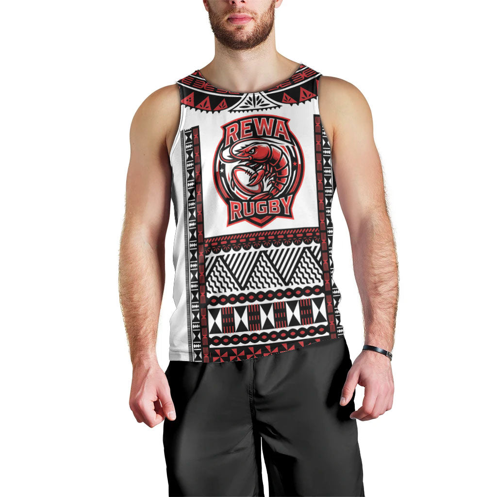 Fiji Rewa Rugby Custom Men Tank Top Go Champions Fijian Tapa Pattern LT14 - Polynesian Pride