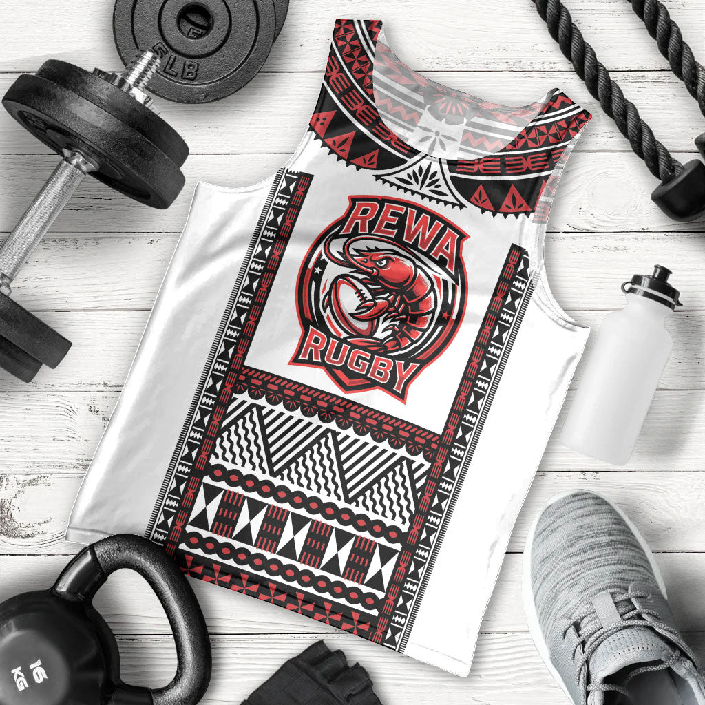 Fiji Rewa Rugby Custom Men Tank Top Go Champions Fijian Tapa Pattern LT14 - Polynesian Pride