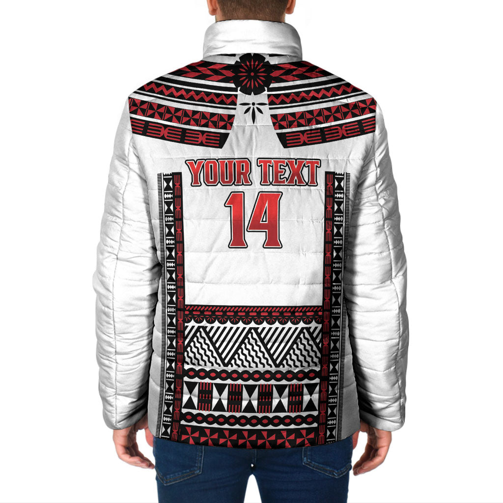 Fiji Rewa Rugby Custom Padded Jacket Go Champions Fijian Tapa Pattern LT14 - Polynesian Pride