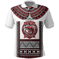 Fiji Rewa Rugby Custom Polo Shirt Go Champions Fijian Tapa Pattern LT14 White - Polynesian Pride