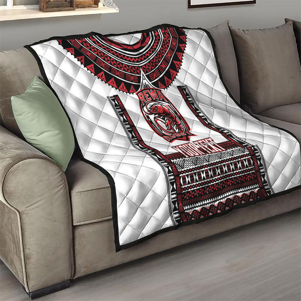 Fiji Rewa Rugby Custom Quilt Go Champions Fijian Tapa Pattern LT14 - Polynesian Pride