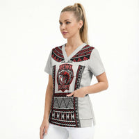 Fiji Rewa Rugby Custom Scrub Top Go Champions Fijian Tapa Pattern LT14 - Polynesian Pride