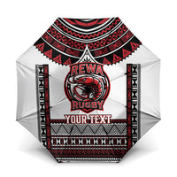 Fiji Rewa Rugby Custom Umbrella Go Champions Fijian Tapa Pattern LT14 One Size Folded 11.42 inch Opened Diameter 37.4 inch White - Polynesian Pride