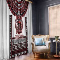 Fiji Rewa Rugby Custom Window Curtain Go Champions Fijian Tapa Pattern LT14 - Polynesian Pride