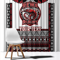 Fiji Rewa Rugby Custom Window Curtain Go Champions Fijian Tapa Pattern LT14 - Polynesian Pride