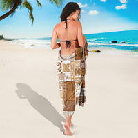 Hawaiian Quilt Sarong Tiki Tropical Retro Brown Version LT14 - Polynesian Pride