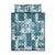 Hawaiian Quilt Quilt Bed Set Tiki Tropical Retro Dark Cyan Version LT14 Dark Cyan - Polynesian Pride