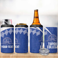 Personalised Tonga Tupou College Toloa 4 in 1 Can Cooler Tumbler 160 Years Anniversary Tongan Ngatu Pattern