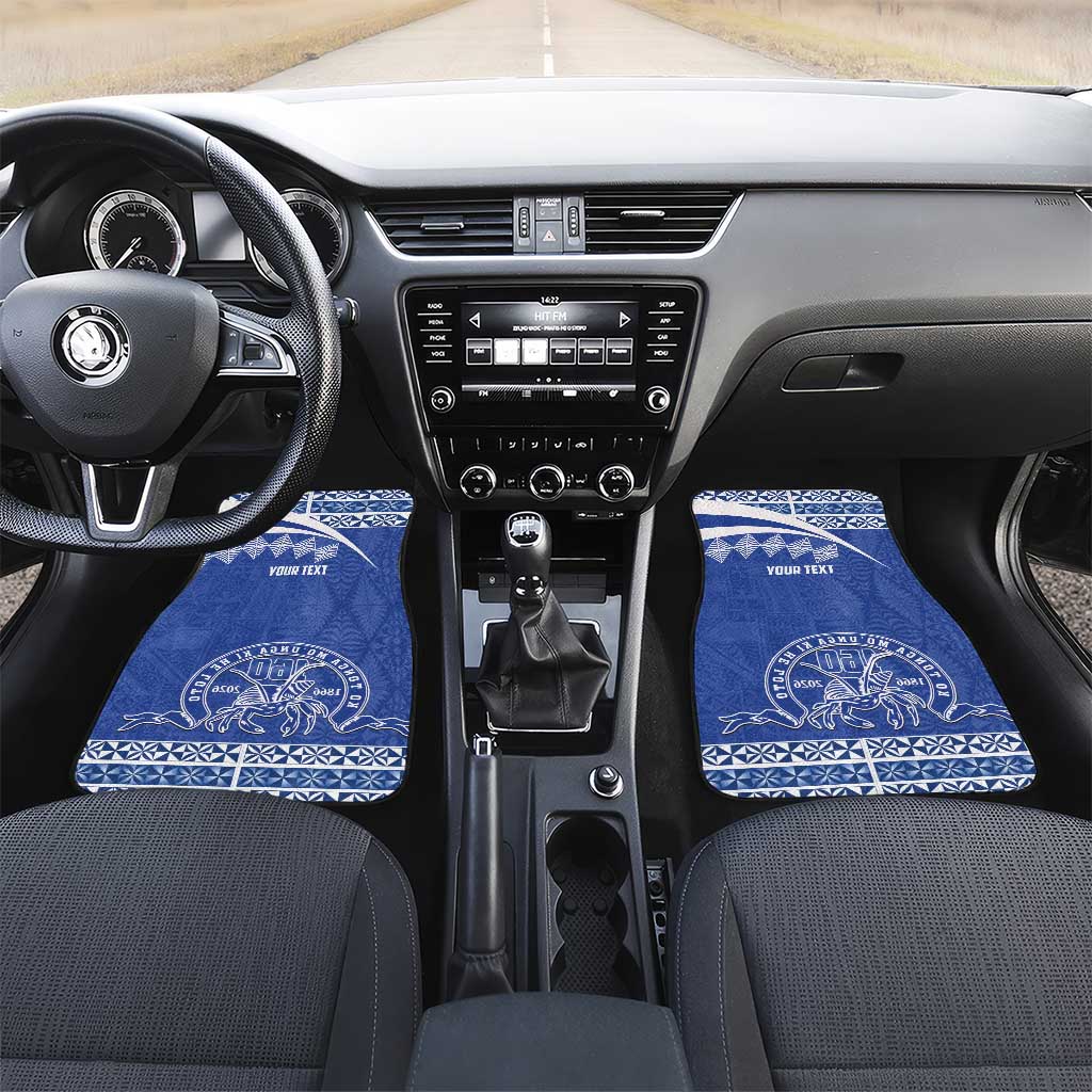 Personalised Tonga Tupou College Toloa Car Mats 160 Years Anniversary Tongan Ngatu Pattern