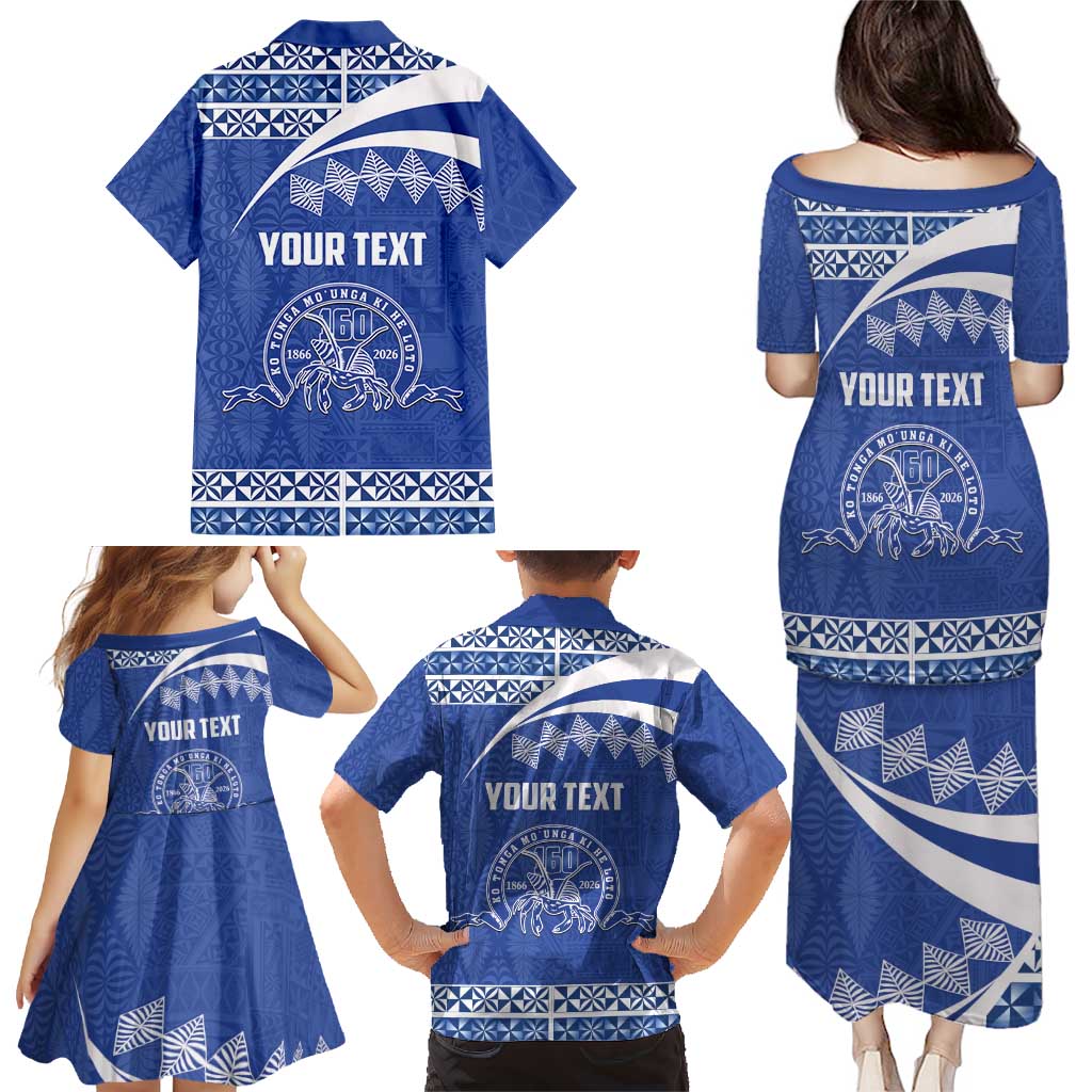 Personalised Tonga Tupou College Toloa Family Matching Puletasi and Hawaiian Shirt 160 Years Anniversary Tongan Ngatu Pattern LT14 - Polynesian Pride