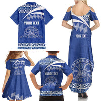 Personalised Tonga Tupou College Toloa Family Matching Summer Maxi Dress and Hawaiian Shirt 160 Years Anniversary Tongan Ngatu Pattern LT14 - Polynesian Pride