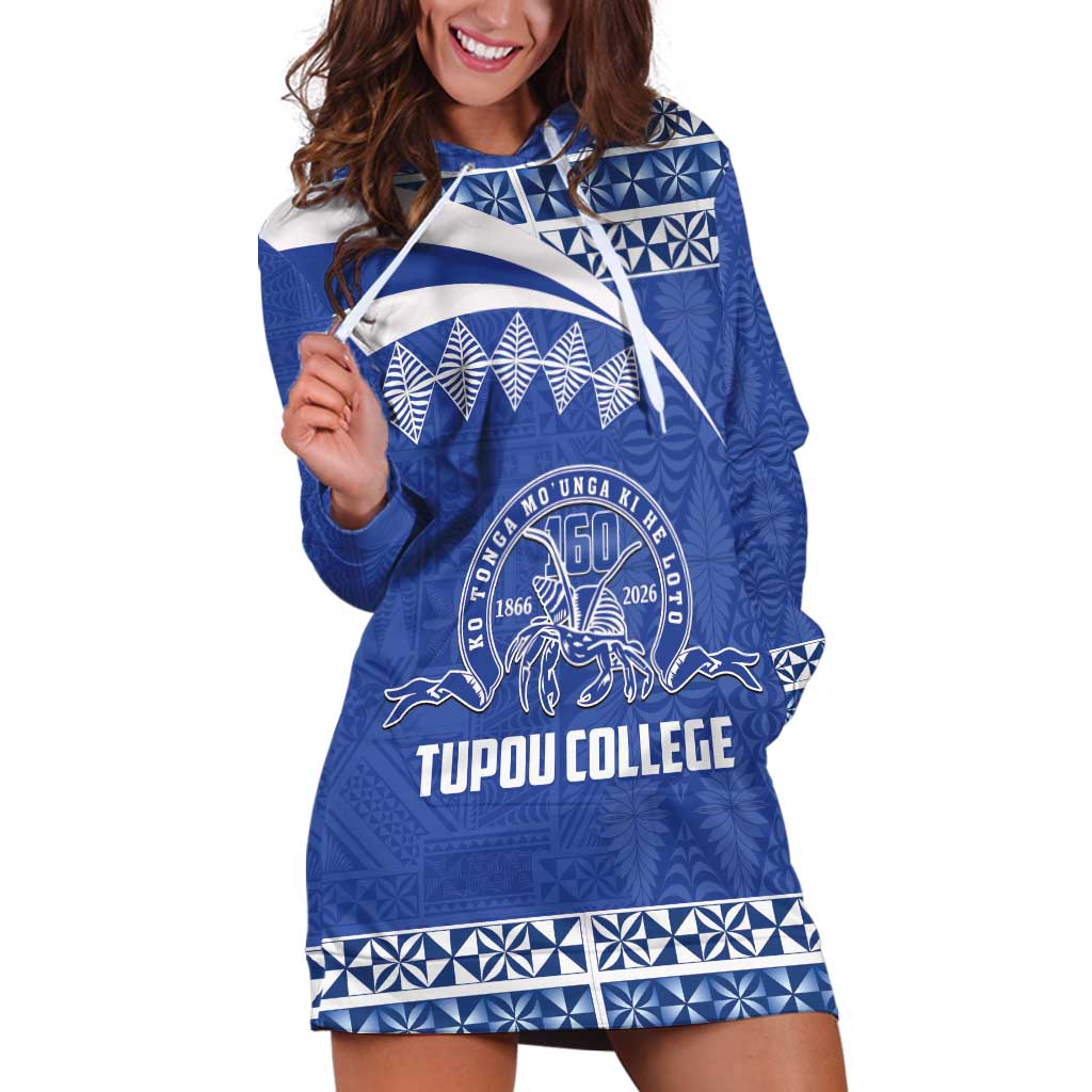Personalised Tonga Tupou College Toloa Hoodie Dress 160 Years Anniversary Tongan Ngatu Pattern