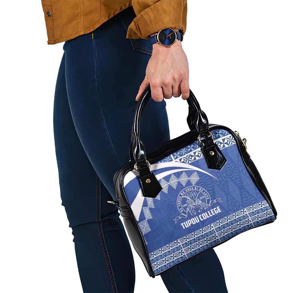Tonga Tupou College Toloa Shoulder Handbag 160 Years Anniversary Tongan Ngatu Pattern