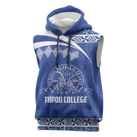 Personalised Tonga Tupou College Toloa Sleeveless Hoodie 160 Years Anniversary Tongan Ngatu Pattern