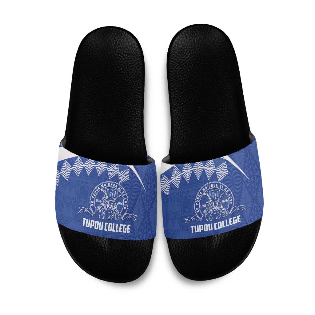 Tonga Tupou College Toloa Slide Sandals 160 Years Anniversary Tongan Ngatu Pattern