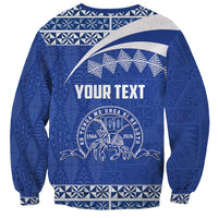 Personalised Tonga Tupou College Toloa Sweatshirt 160 Years Anniversary Tongan Ngatu Pattern