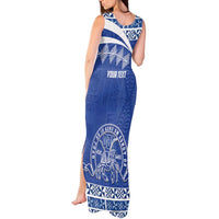 Personalised Tonga Tupou College Toloa Tank Maxi Dress 160 Years Anniversary Tongan Ngatu Pattern