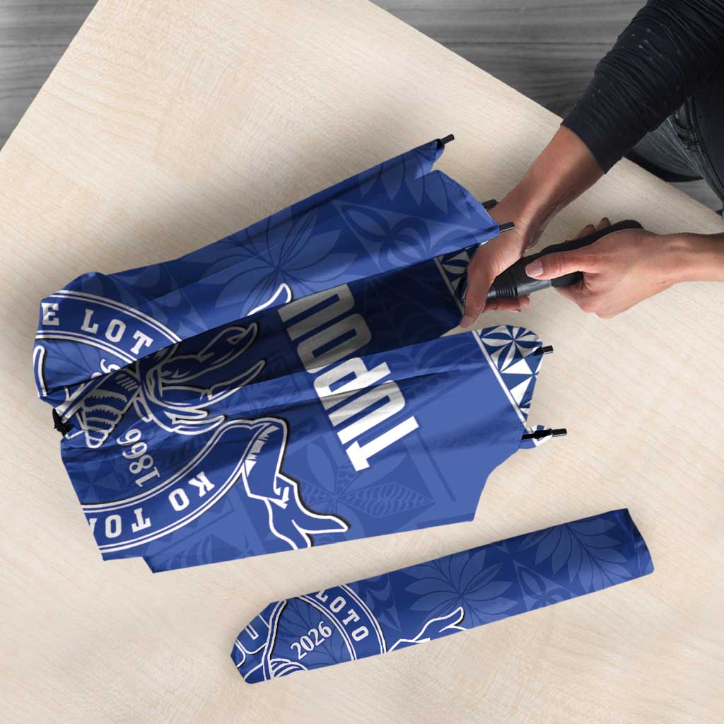 Tonga Tupou College Toloa Umbrella 160 Years Anniversary Tongan Ngatu Pattern