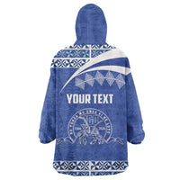 Personalised Tonga Tupou College Toloa Wearable Blanket Hoodie 160 Years Anniversary Tongan Ngatu Pattern LT14 - Polynesian Pride