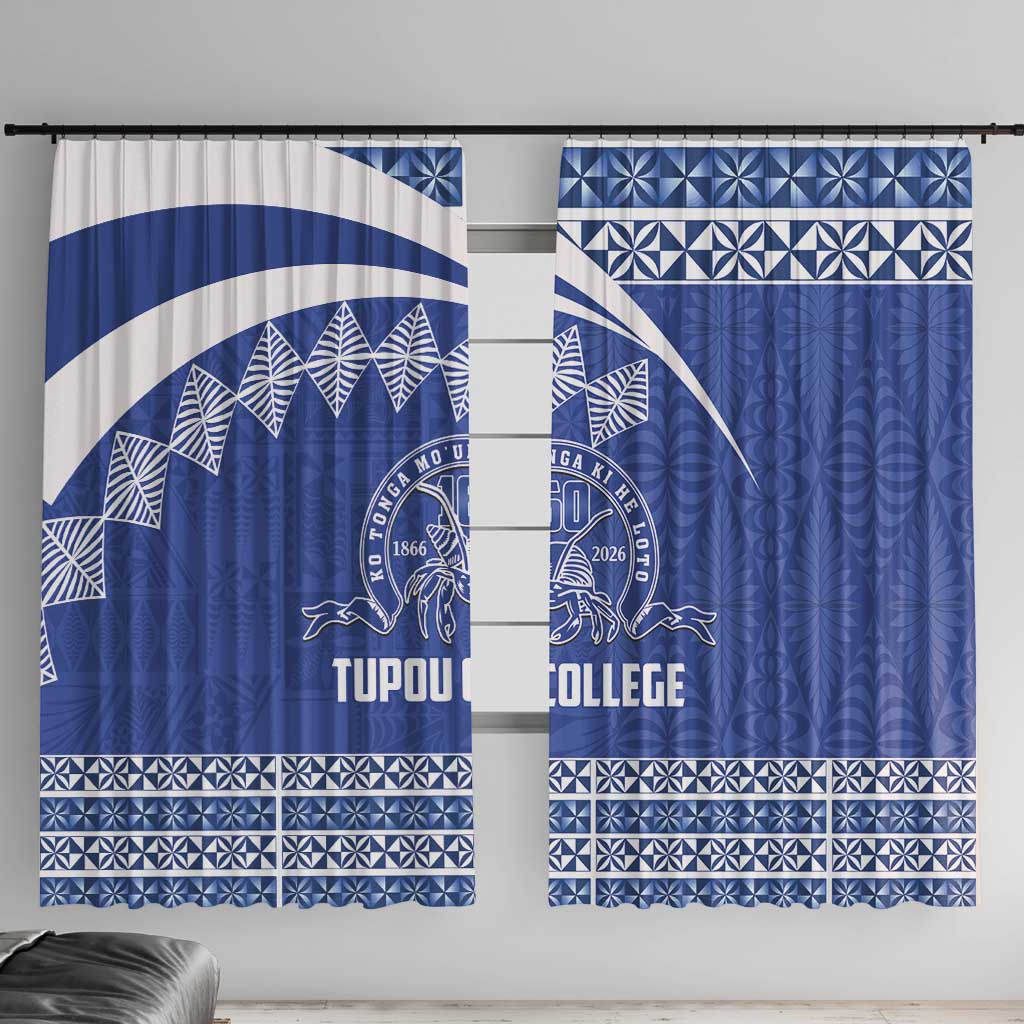 Tonga Tupou College Toloa Window Curtain 160 Years Anniversary Tongan Ngatu Pattern