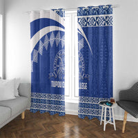 Tonga Tupou College Toloa Window Curtain 160 Years Anniversary Tongan Ngatu Pattern