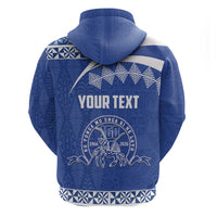 Personalised Tonga Tupou College Toloa Zip Hoodie 160 Years Anniversary Tongan Ngatu Pattern