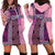Pink Aotearoa Kowhaiwhai Pattern Hoodie Dress NZ Maori Quilt Style