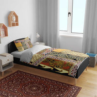 Yellow Aotearoa Kowhaiwhai Pattern Bedding Set NZ Maori Quilt Style