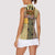Yellow Aotearoa Kowhaiwhai Pattern Women Sleeveless Polo Shirt NZ Maori Quilt Style