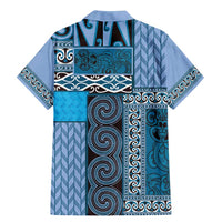 Blue Aotearoa Kowhaiwhai Pattern Family Matching Mermaid Dress and Hawaiian Shirt NZ Maori Quilt Style LT14 - Polynesian Pride