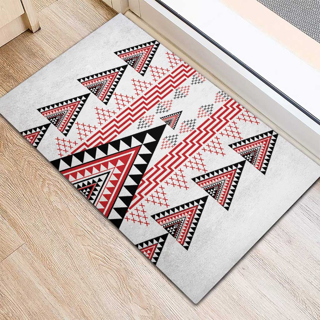 Aotearoa Taniko Rubber Doormat Niho Taniwha Purapura Whetu Mix Poutama