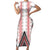 Aotearoa Taniko Short Sleeve Bodycon Dress Niho Taniwha Purapura Whetu Mix Poutama