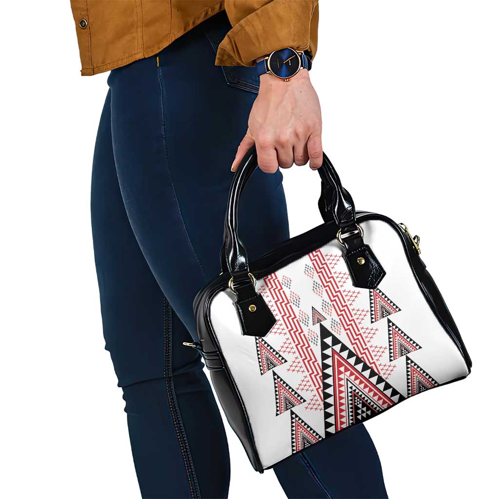 Aotearoa Taniko Shoulder Handbag Niho Taniwha Purapura Whetu Mix Poutama LT14 - Polynesian Pride