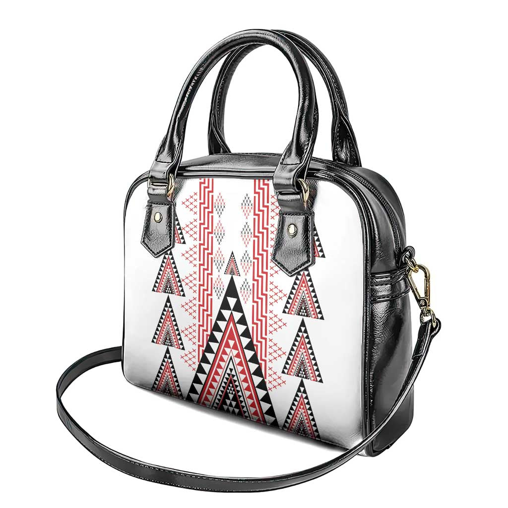 Aotearoa Taniko Shoulder Handbag Niho Taniwha Purapura Whetu Mix Poutama LT14 - Polynesian Pride