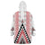 Aotearoa Taniko Wearable Blanket Hoodie Niho Taniwha Purapura Whetu Mix Poutama