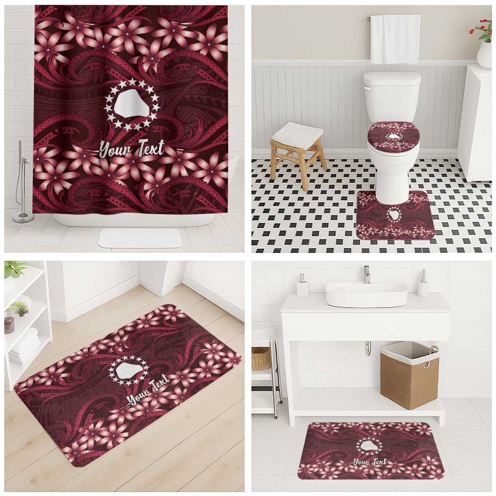 Personalised Cook Islands Mangaia Bathroom Set Tiare Maori Polynesian Waves Tattoo