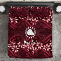 Personalised Cook Islands Mangaia Bedding Set Tiare Maori Polynesian Waves Tattoo