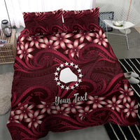 Personalised Cook Islands Mangaia Bedding Set Tiare Maori Polynesian Waves Tattoo