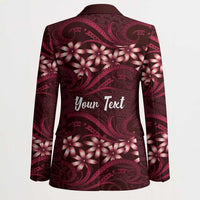 Personalised Cook Islands Mangaia Blazer Tiare Maori Polynesian Waves Tattoo