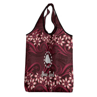 Personalised Cook Islands Mangaia Grocery Bag Tiare Maori Polynesian Waves Tattoo