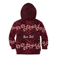 Personalised Cook Islands Mangaia Kid Hoodie Tiare Maori Polynesian Waves Tattoo
