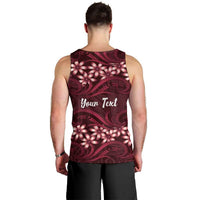 Personalised Cook Islands Mangaia Men Tank Top Tiare Maori Polynesian Waves Tattoo