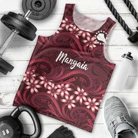Personalised Cook Islands Mangaia Men Tank Top Tiare Maori Polynesian Waves Tattoo