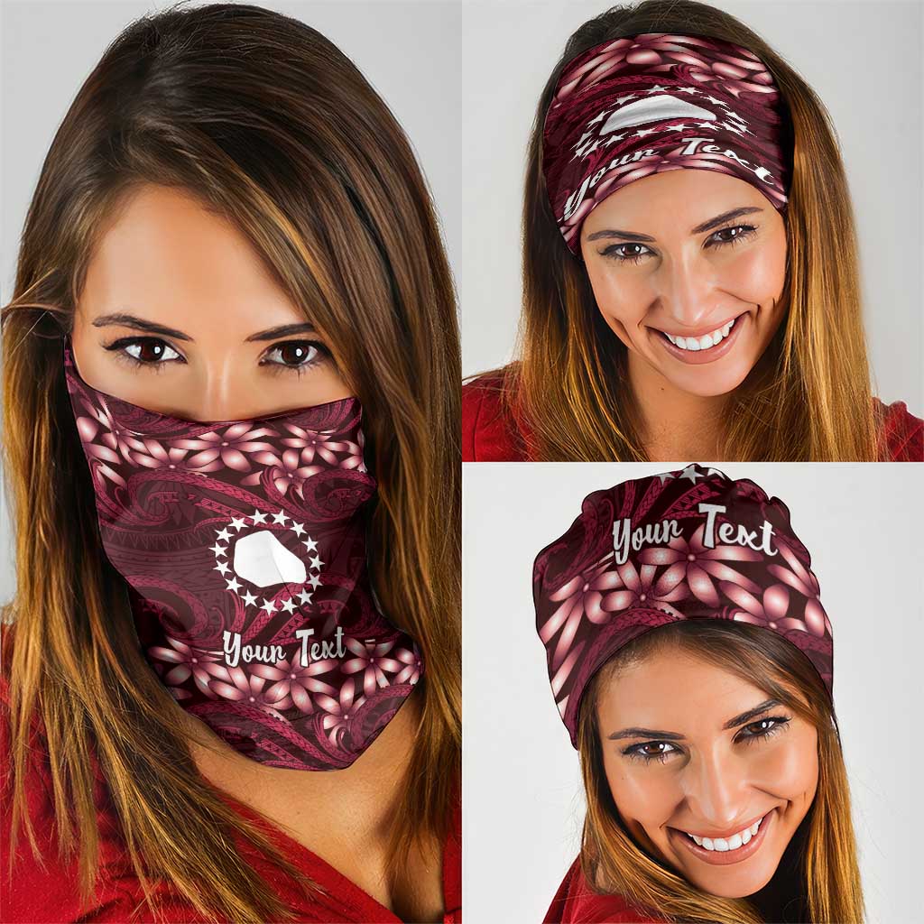 Personalised Cook Islands Mangaia Neck Gaiter Tiare Maori Polynesian Waves Tattoo