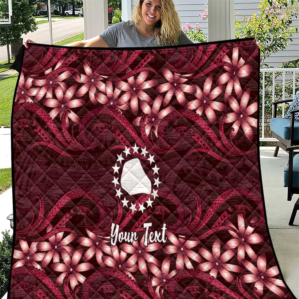 Personalised Cook Islands Mangaia Quilt Tiare Maori Polynesian Waves Tattoo