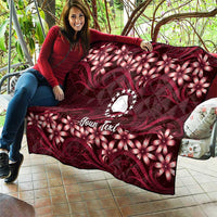 Personalised Cook Islands Mangaia Quilt Tiare Maori Polynesian Waves Tattoo