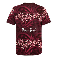 Personalised Cook Islands Mangaia Rugby Jersey Tiare Maori Polynesian Waves Tattoo
