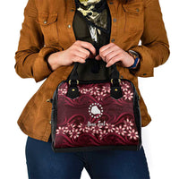 Personalised Cook Islands Mangaia Shoulder Handbag Tiare Maori Polynesian Waves Tattoo