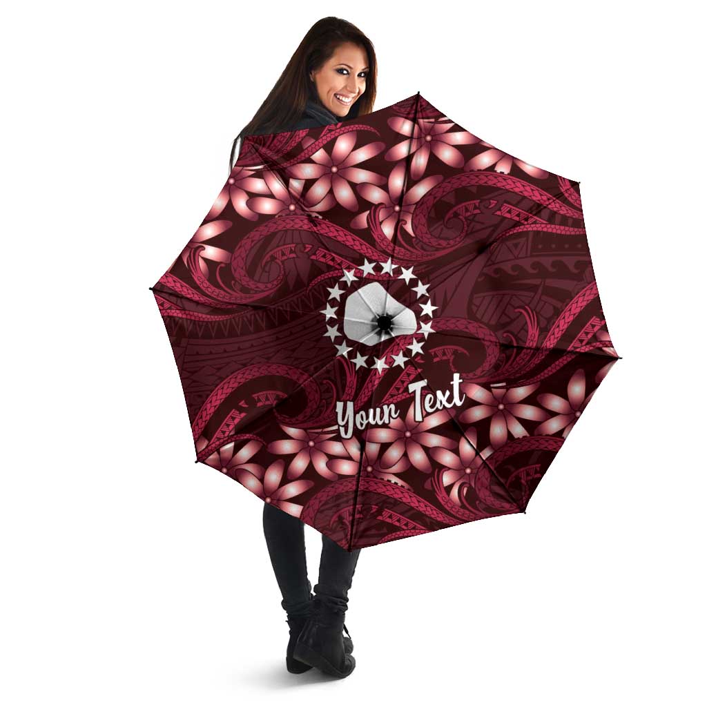 Personalised Cook Islands Mangaia Umbrella Tiare Maori Polynesian Waves Tattoo